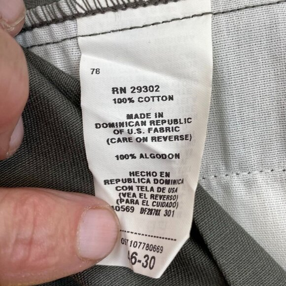 NWT Farah Men Dress Pants Size 46x30 Khaki Stain Free Performance Straight Green - Picture 10 of 16